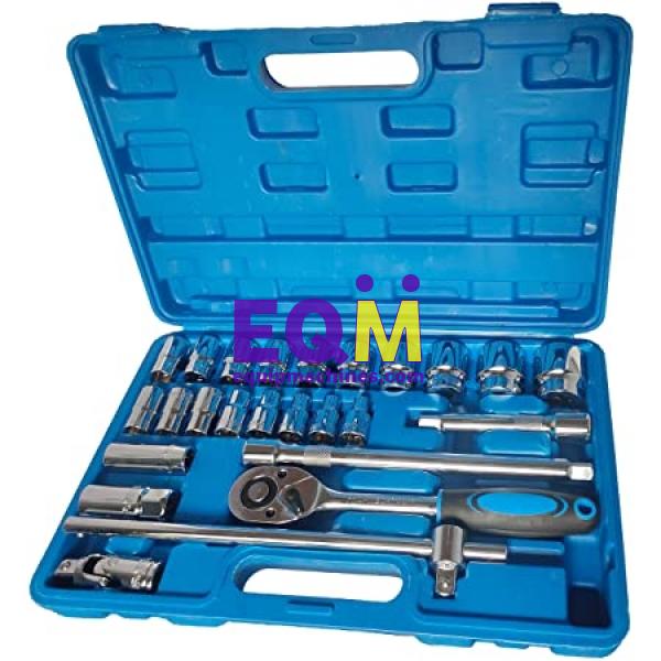 18 Pcs. Square Drive Bi-Hex Socket Set